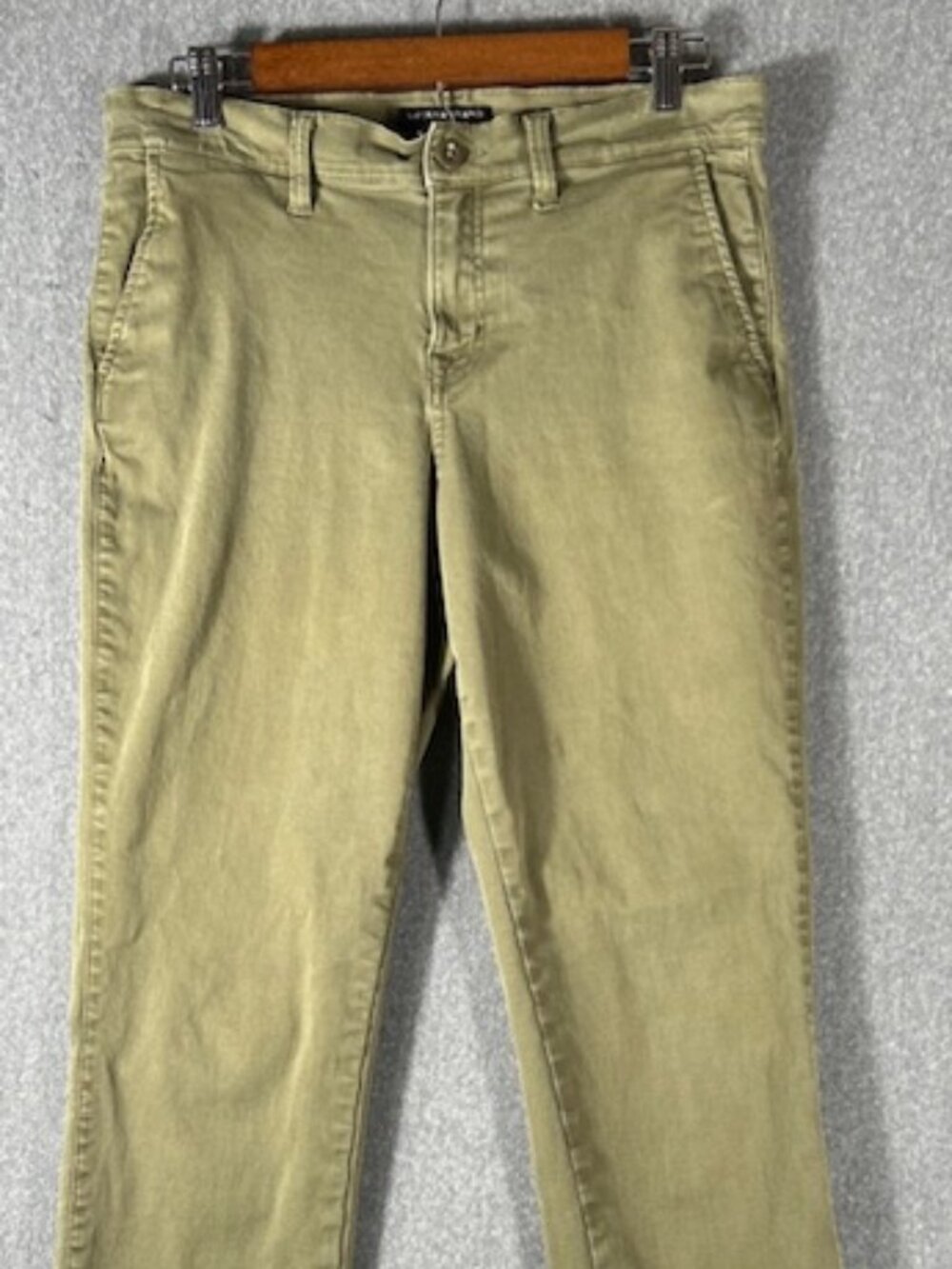 Lucky Brand Chino Pants Womens Sz 6/28 Olive Green Mid Rise Slim Casual Office